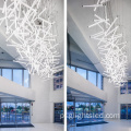 Candelabro de lustre artístico de luxo moderno para lobby